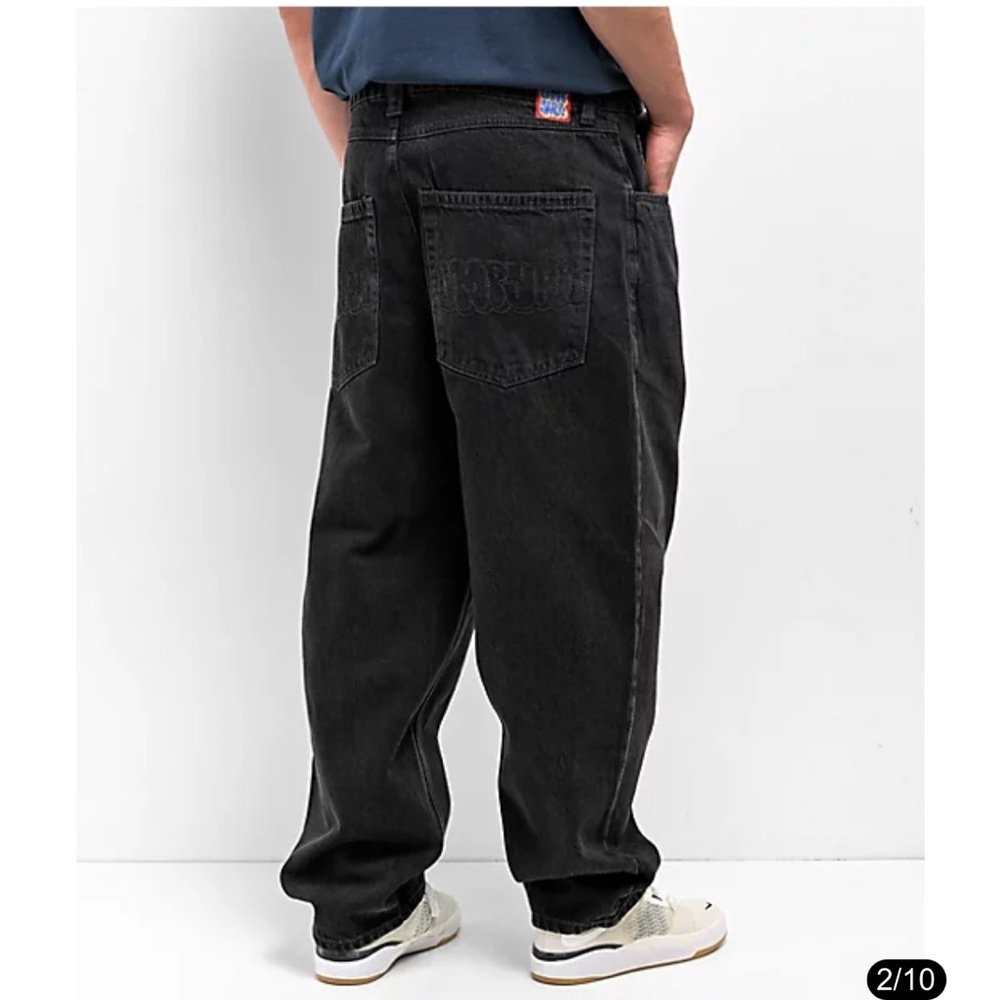 Empyre Black Relaxed Ultra Baggy Wash Skate Jeans Size 28 Inseam 25 - Picture 8 of 8